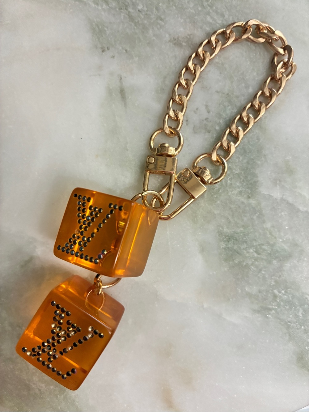 LV Cube Hair Tie Upcycled